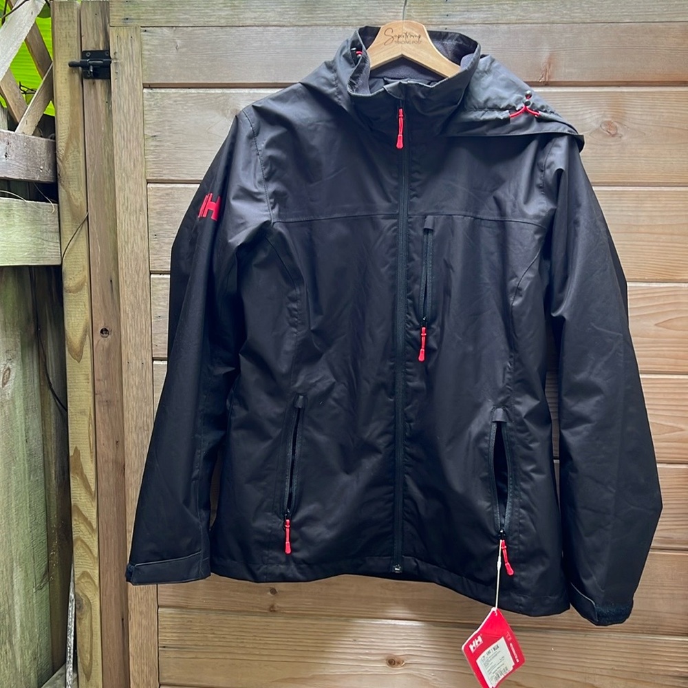 Helly Hansen Halifax raincoat hooded - women’s large black